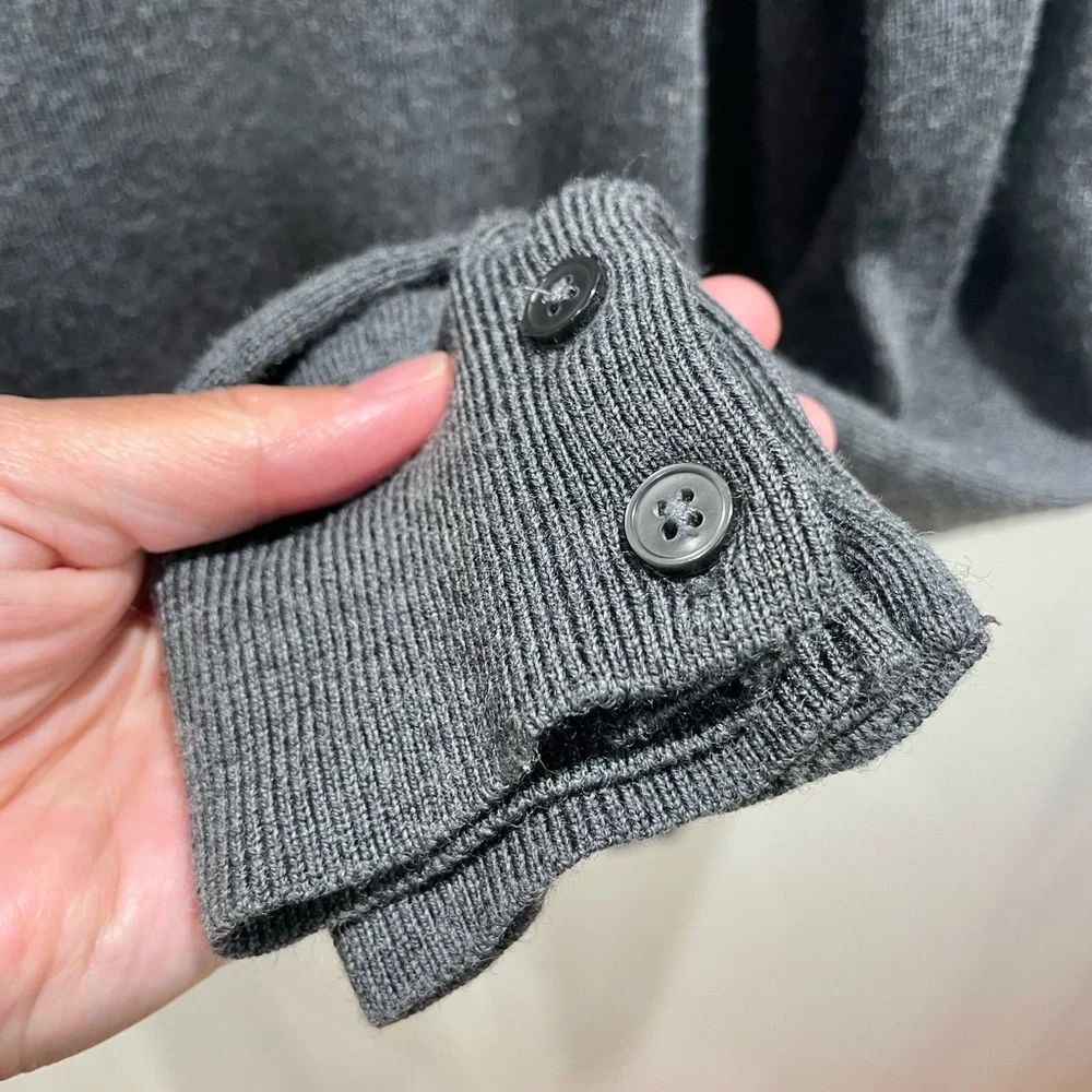 Club Monaco 100% Wool Long Sleeve Polo Sweater Size M - Picture 5 of 6